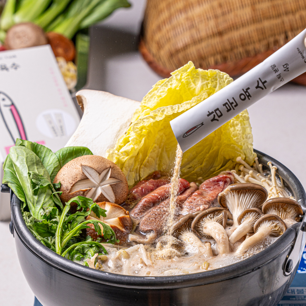 [밀라이트 삼분육수] 13가지 천연 알약 고체 멸치 코인육수 50알