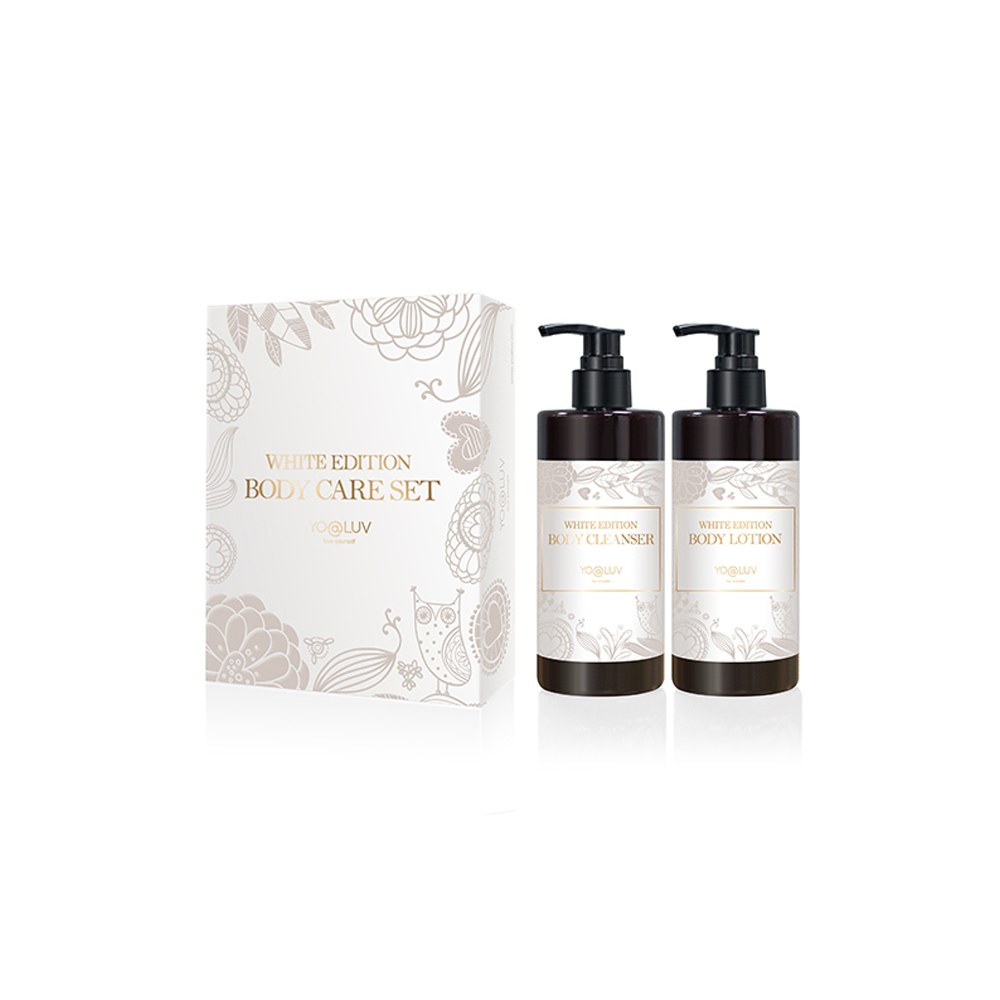 [롯데백화점포장+쇼핑백] 요아럽 바디케어세트 화이트에디션 (바디클렌져300ml+바디로션300ml)