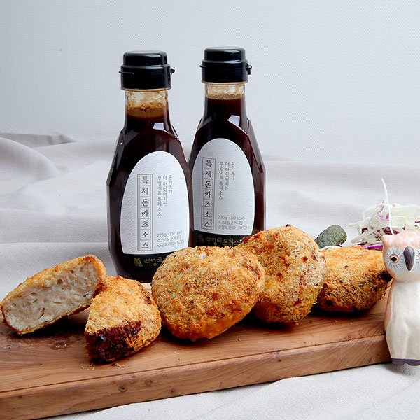 부엉이돈가스 멘치카츠 320g X 2봉 + 특제소스 220g