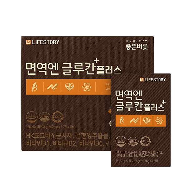 면역엔글루칸 플러스 베타글루칸 면역력영양제 750mg x 30정 x 2개입