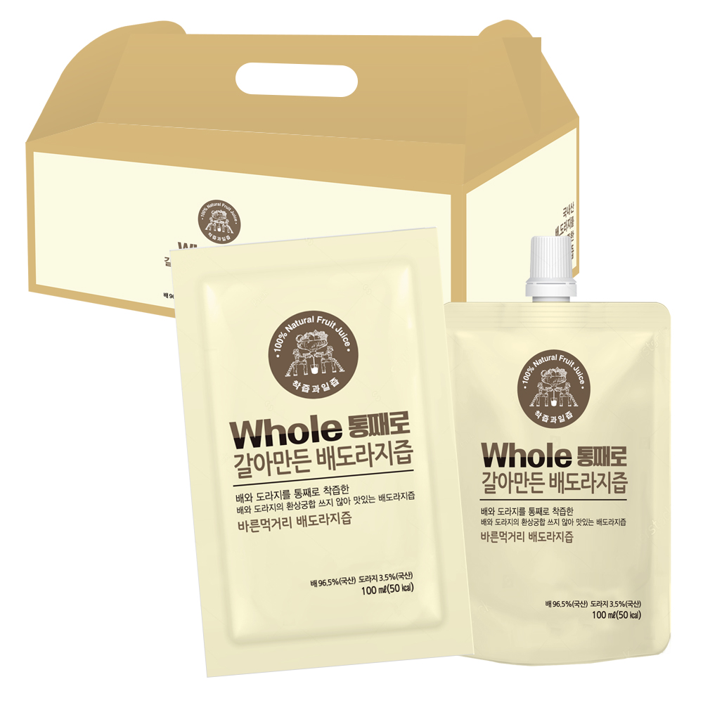 통째로 갈아만든 진짜 배도라지즙 100ml 30포(일반파우치/스파우트)