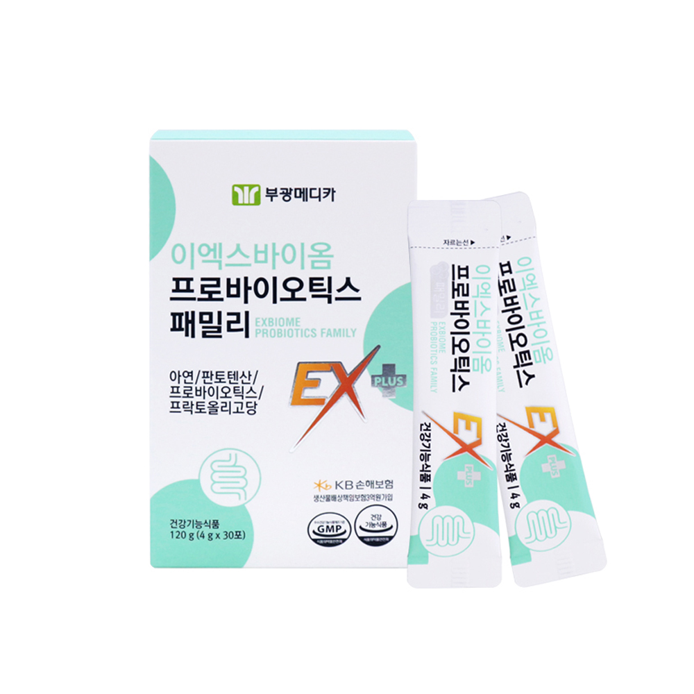 [부광메디카] 이엑스바이옴 프로바이오틱스 패밀리 유산균 4gx30포 대표이미지 섬네일