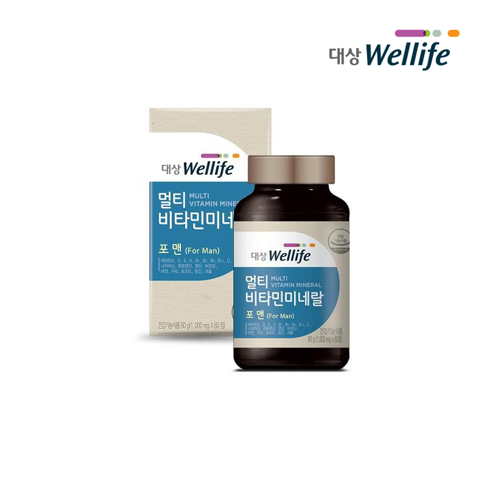 [대상웰라이프] 남성/여성활력을 위한 멀티비타민미네랄 For Man/Woman 2개월분(1000mgx60정)