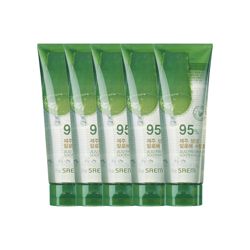 더샘 제주 생생 알로에 수딩젤 95% 250ml x 5개