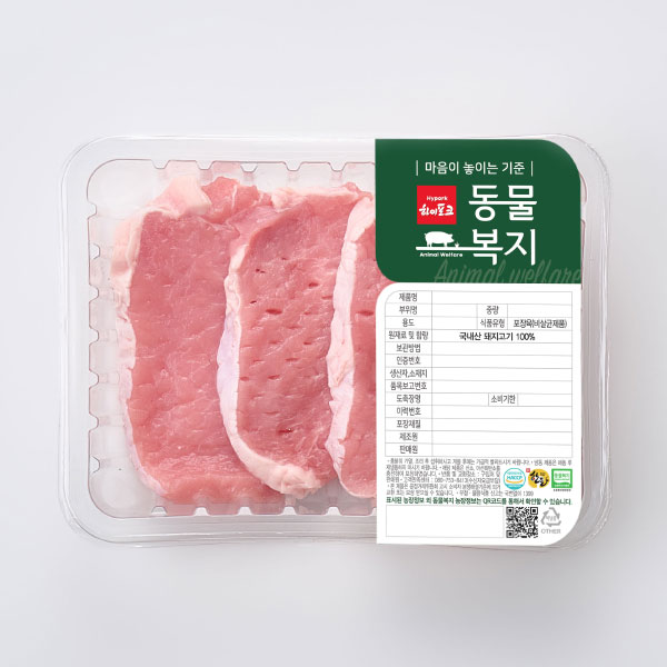 동물복지 한돈 등심(돈가스용,300g)