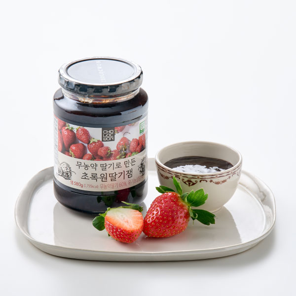 [행사] 초록원 무농약 딸기로 만든 딸기잼(580g)