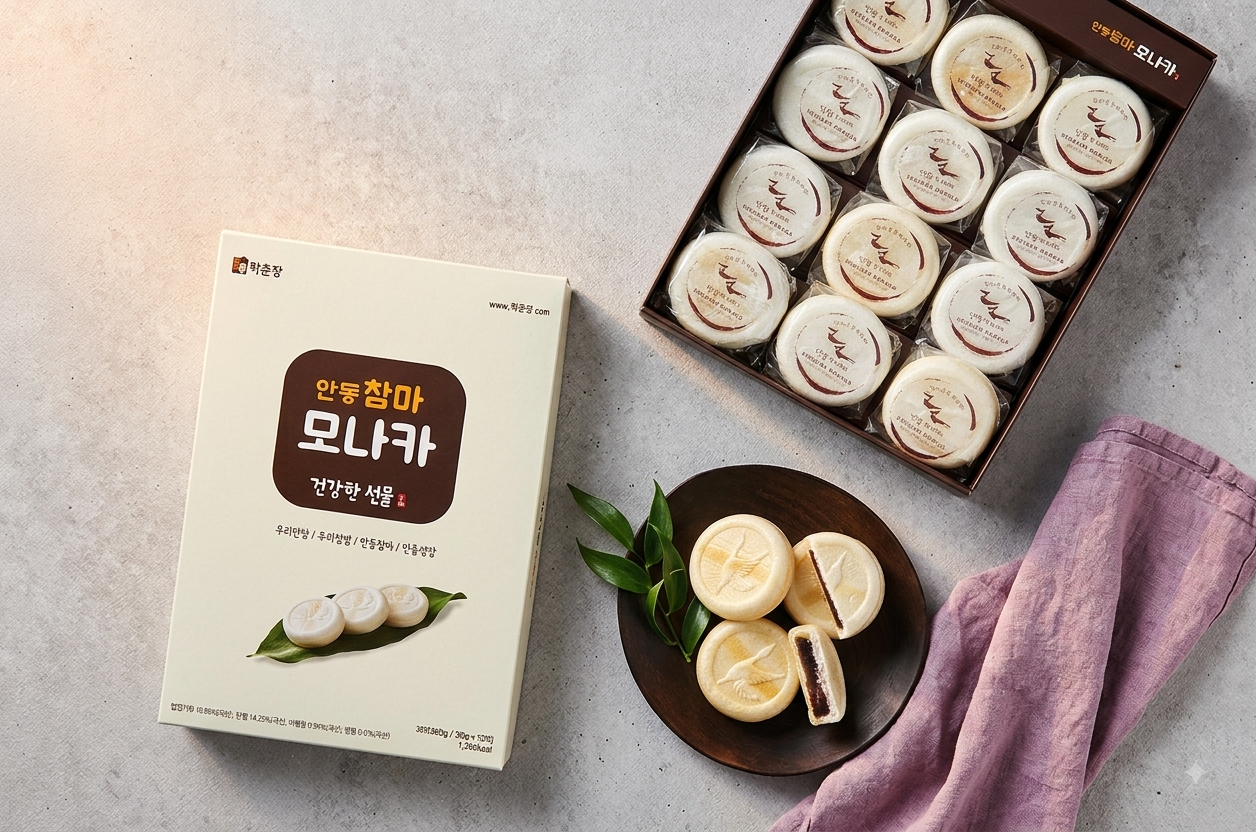 [선물하기/쇼핑백]안동참마 모나카 12입