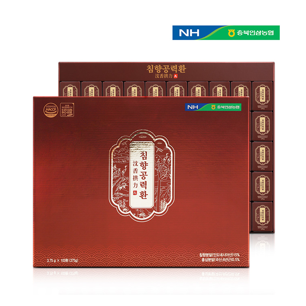 충북인삼농협 침향공력환 100환 선물세트 쇼핑백포함 대표이미지 섬네일