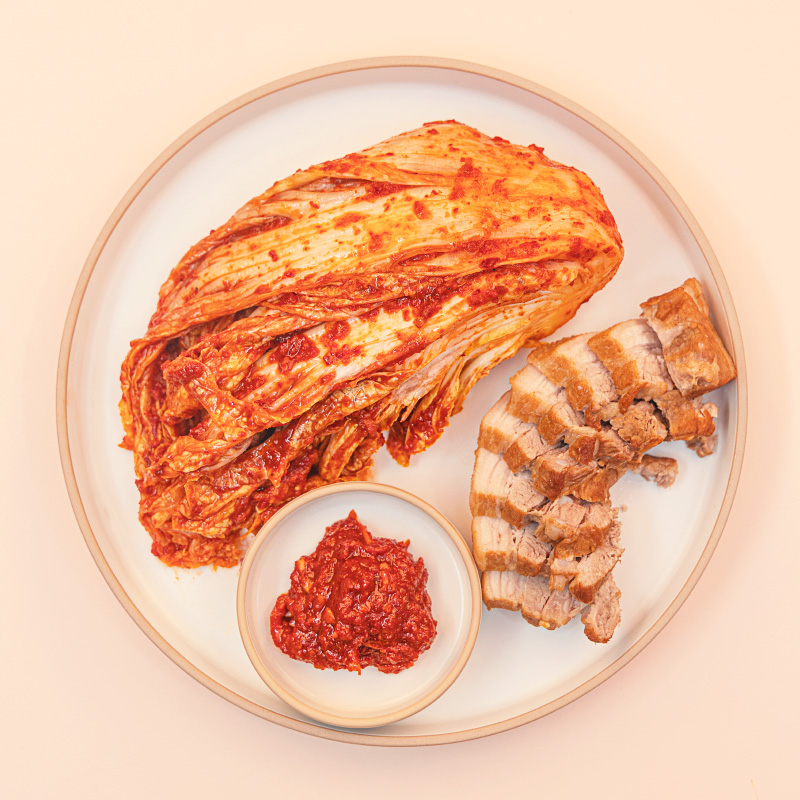 간편 김장 키트 2-3인용+ 통삼겹살 수육 500g