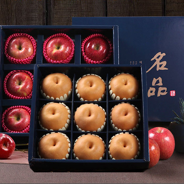 사각 1+1 프리미엄 선물세트 (8.6kg/ 사과9과+배9과) 대표이미지 섬네일