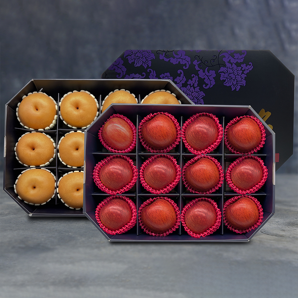 [노블] 팔각 1+1 VIP 선물세트 (12kg/사과12과+배10과)