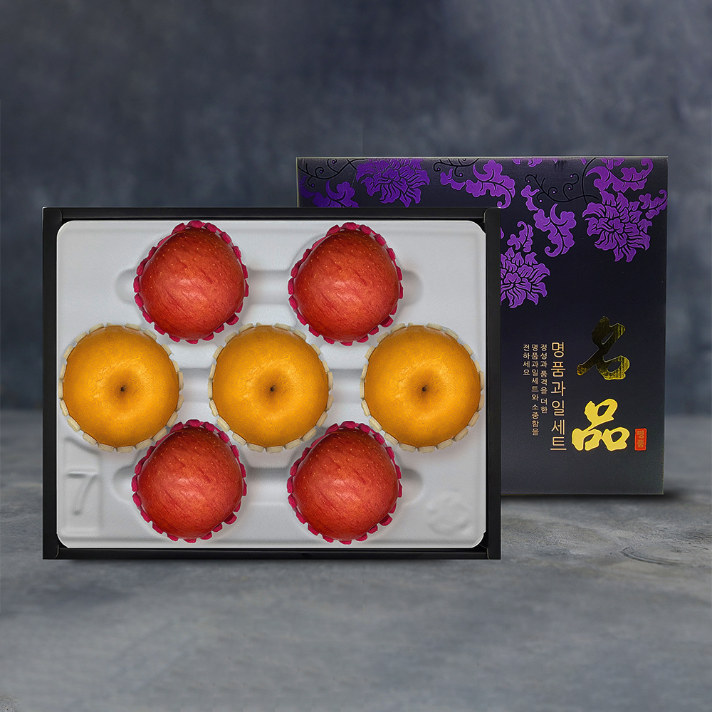 알뜰 사과,배 혼합세트 1호 (3.2kg/ 사과4+배3과)