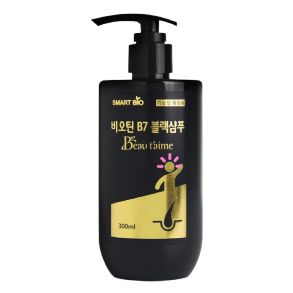 스마트바이오 비오틴 B7 블랙 탈모 샴푸 세트(샴푸 300ml/영양제 60정)