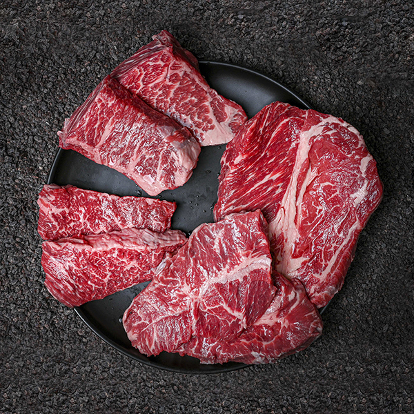 [에이징그라운드] 블랙 에이징 소고기 등심 부채살 살치살 선물세트