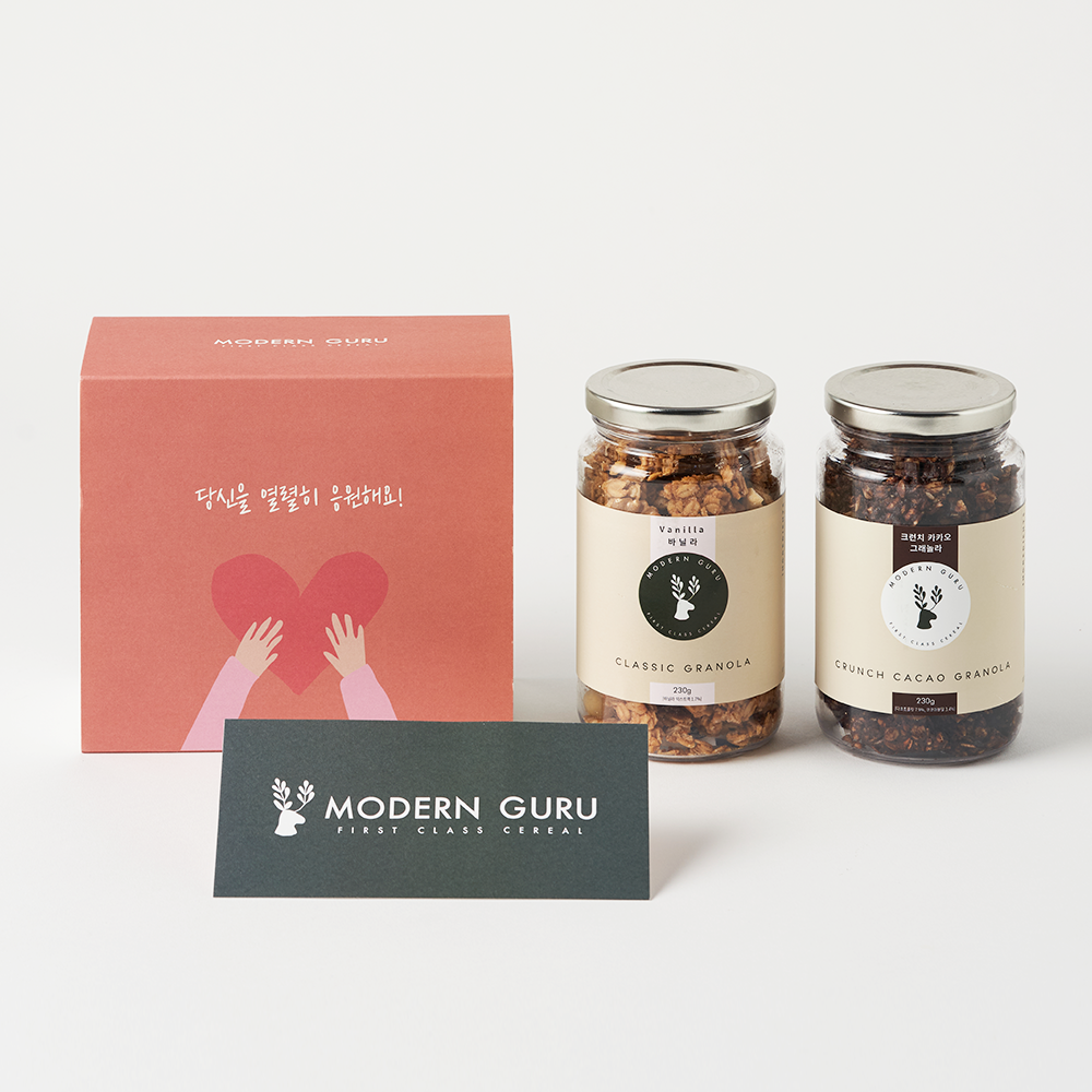 [설선물 마음전송]모던구루 베스트 2종 수제그래놀라 선물세트 대표이미지 섬네일