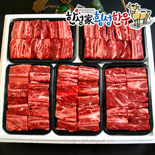 [한성가횡성한우]정품 횡성한우 명품프리미엄 찜갈비세트 1호 4kg(찜갈비 800g X 5)