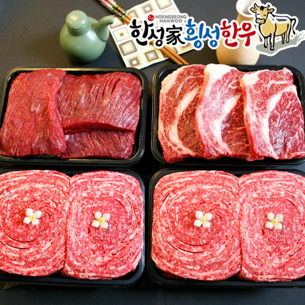 [한성가횡성한우]1++등급 구이혼합세트 2호 2.5kg(등심 700g,불고기 600g X 2,국거리 600g)