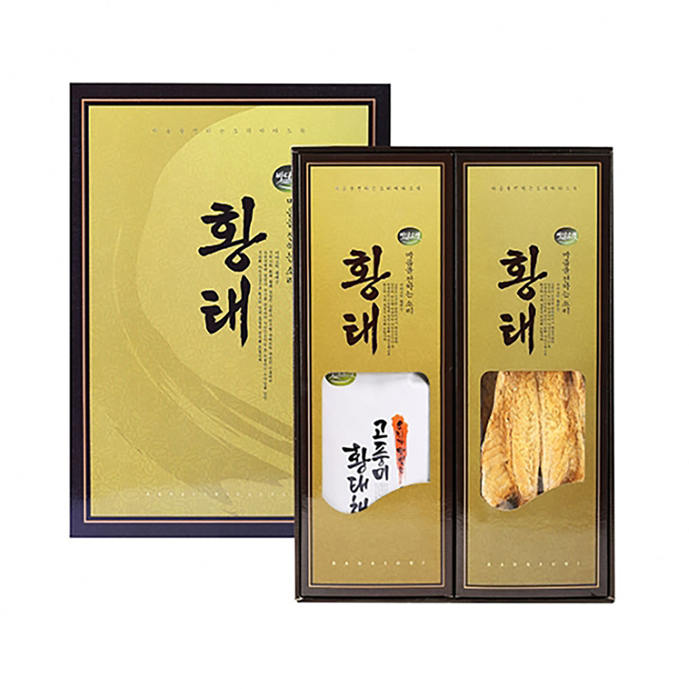 [쇼핑백]황태2호 선물세트(용대리 황태포3미+고풍미황태채120g)