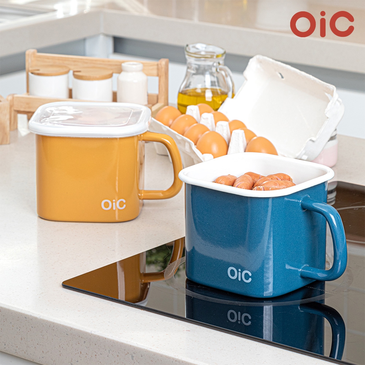 실버스타 OIC 뚜아 칼라 법랑 인덕션IH  캐니스터 1.5L