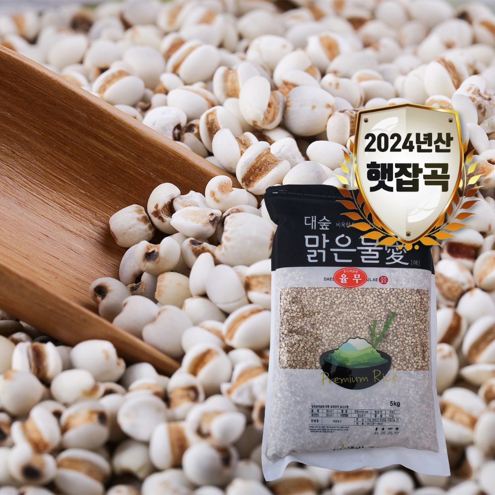 [대숲맑은물애] 한약재로 사용되는 풍부한 단백질 공급원 율무 1kg~5kg 대표이미지 섬네일