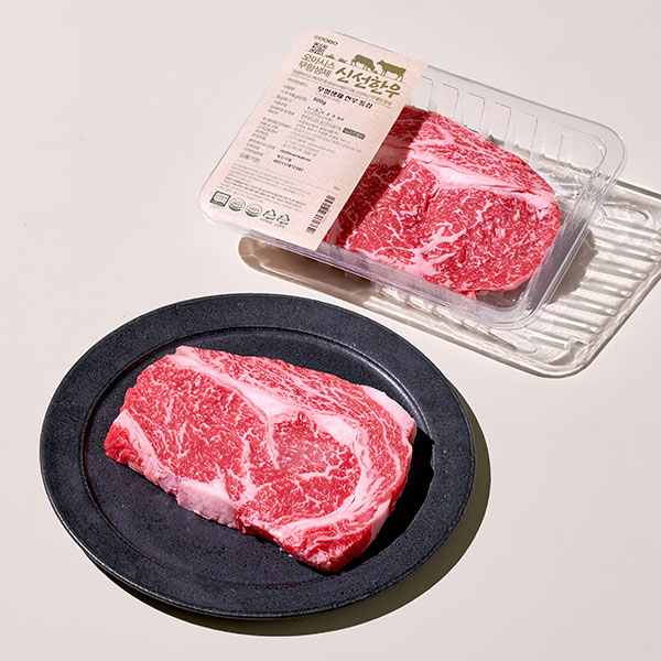 [소스증정]무항생제 신선한우 등심 (스테이크용, 300g)/설성 대표이미지 섬네일
