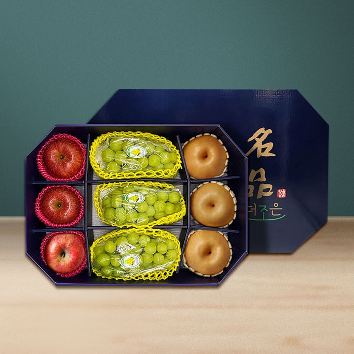 지브로와 신선한 샤인머스켓 고급 과일 박스 선물 세트 2.9kg-5.3kg ( 샤인머스켓/사과/배 )