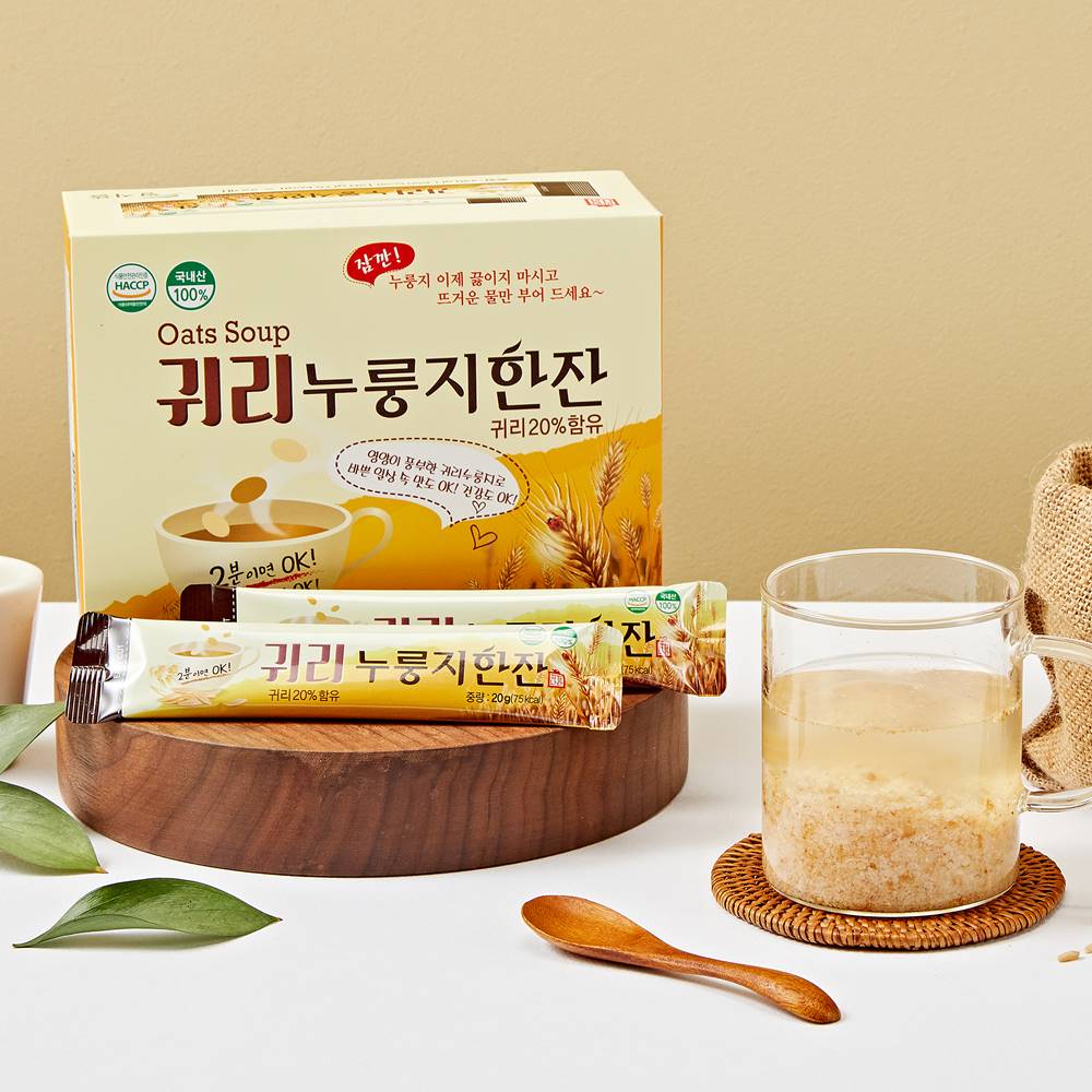 [해썹인증]쌍지뜰 귀리누룽지한잔 20g*22개입  대표이미지 섬네일