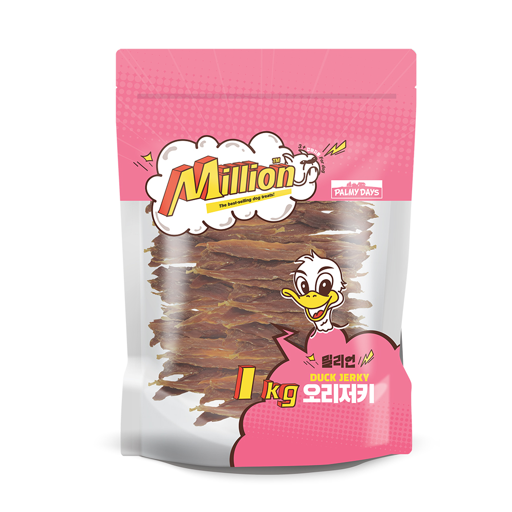 파미데이즈 밀리언 오리고기 1kg 강아지 대용량 육포간식