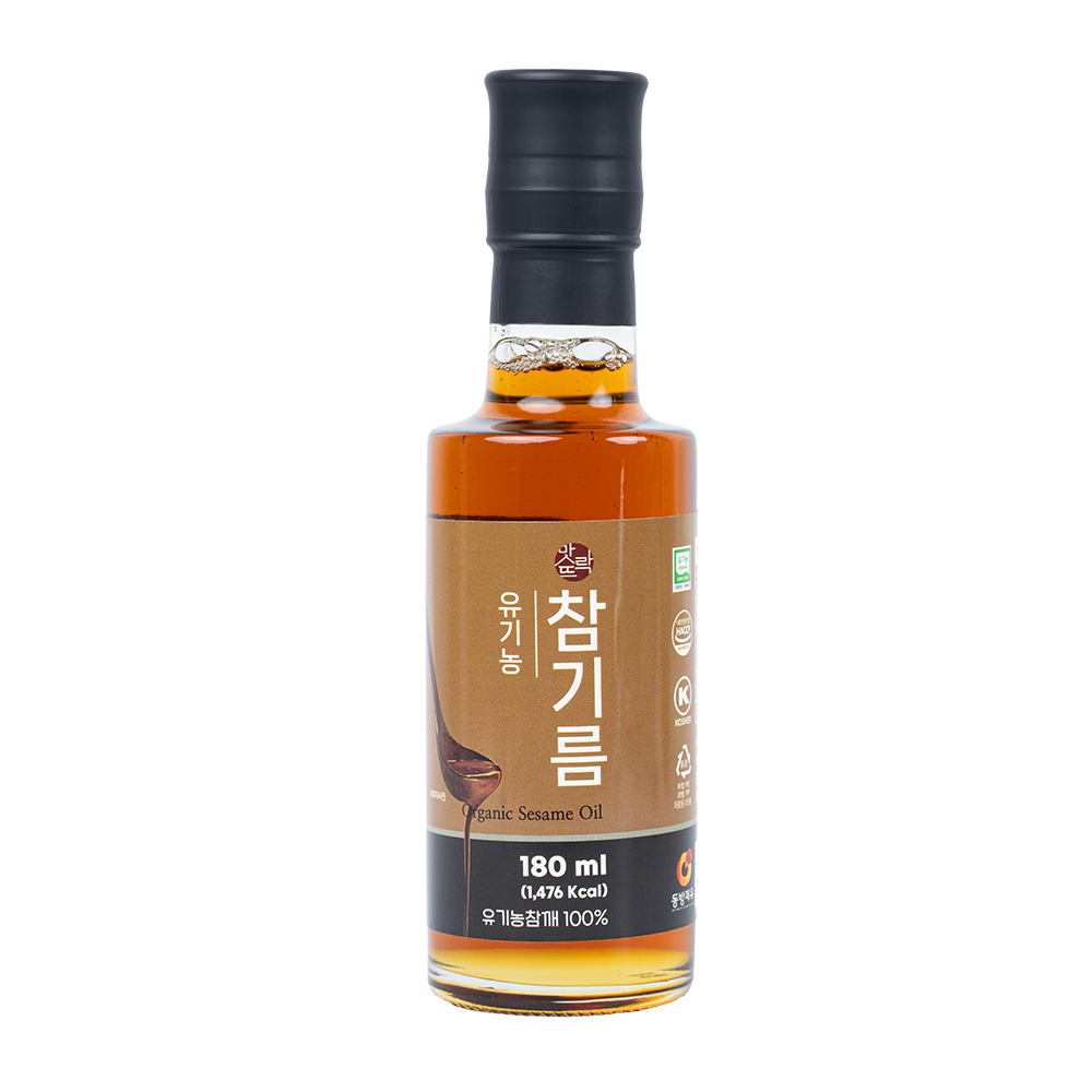 맛뜨락 유기농 참기름 180ml