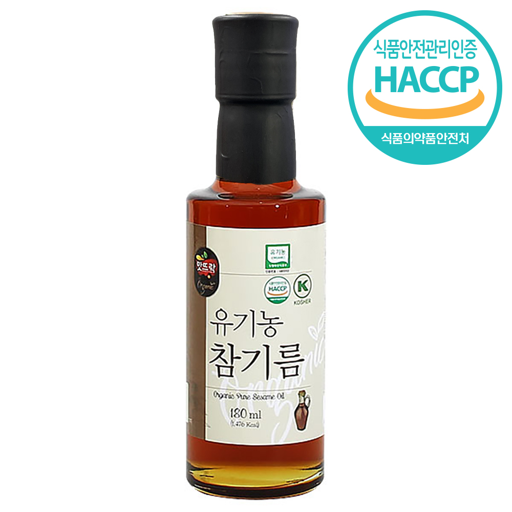 맛뜨락 유기농 참기름 180ml