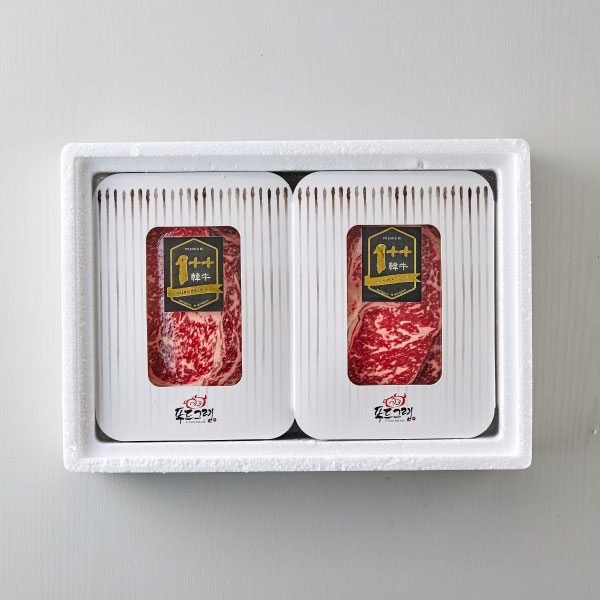 [설선물 마음전송]1++등급 한우 등심 세트(2구) 대표이미지 섬네일