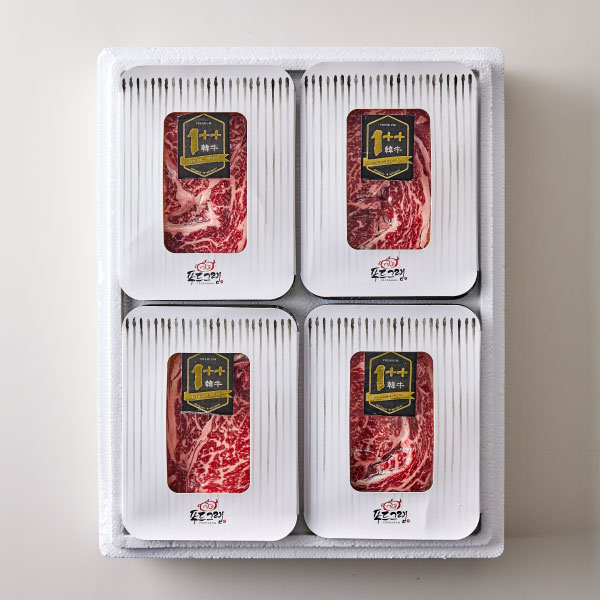 [설선물 마음전송]1++등급 한우 등심 세트(4구) 대표이미지 섬네일