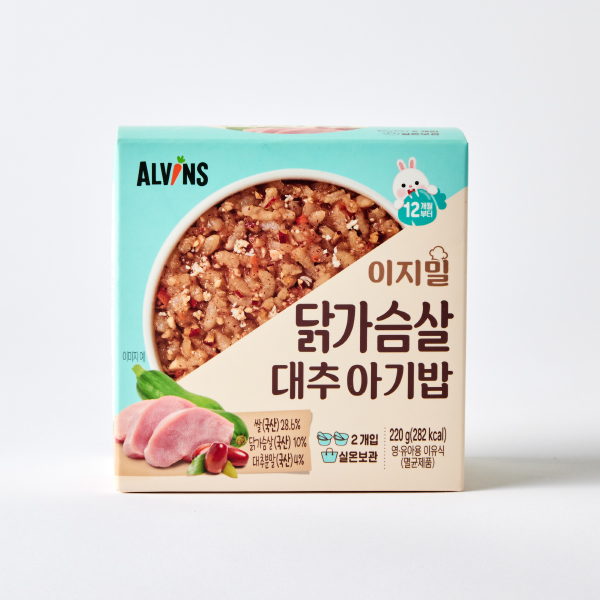 [특가] 엘빈즈 이지밀 [완료기] 닭가슴살대추아기밥(2입)