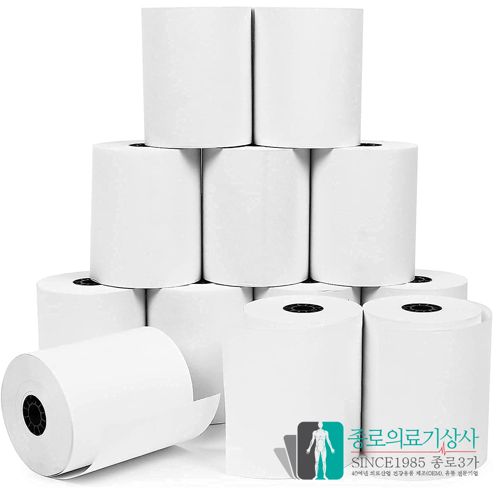 한솔제지 혈압계 프린터용지 57X30mm 전기종 호환 혈압계용지 10개 세트 대표이미지 섬네일