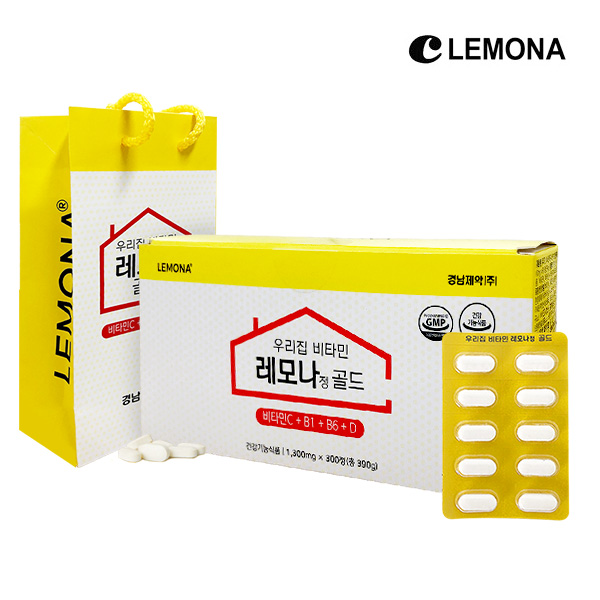 [경남제약] 우리집 비타민 레모나정 골드 300정 + 쇼핑백