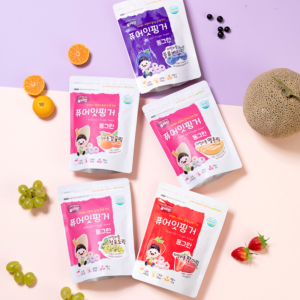 퓨어잇 아기과자 과일링 5봉세트 (랜덤)