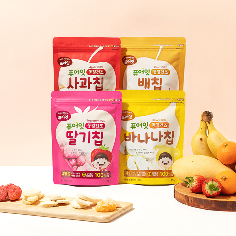 퓨어잇 동결건조 과일칩 4봉세트 (랜덤)