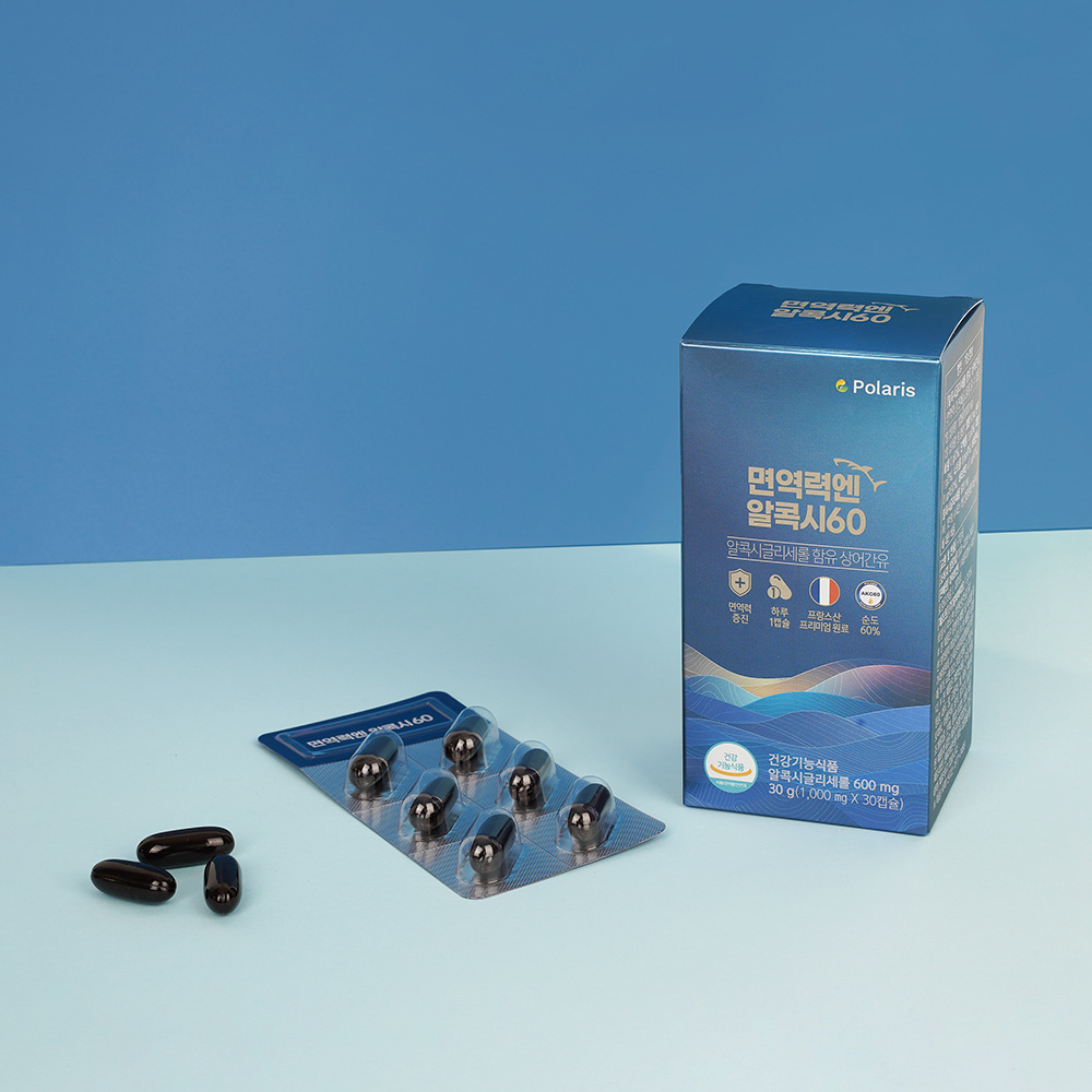 면역력엔 알콕시글레세롤 함유 알콕시60 1000mg x 30캡슐