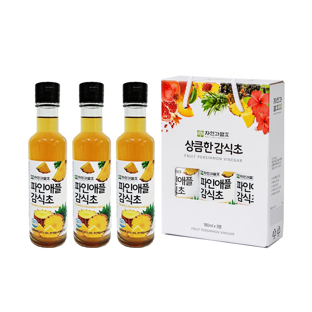 [자연과발효] 파인애플 감식초 선물세트 180ml*3병 대표이미지 섬네일