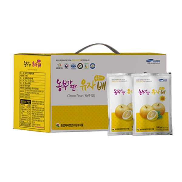 농부가짠 유자플러스배 100ml * 30팩