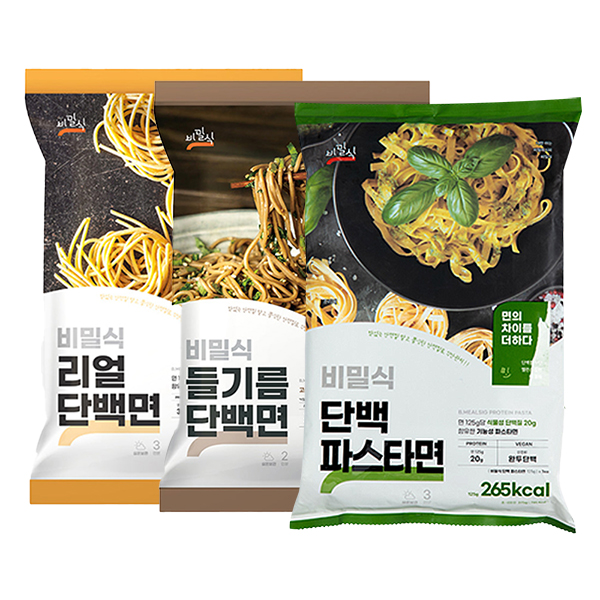 나만의 비밀식 리얼 고단백질 다이어트 단백면 3개/파스타면 3개/들기름면 2개 택 1