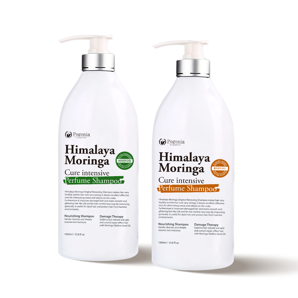 포고니아 히말라야 모링가 퍼퓸 샴푸 1리터대용량 비터만다린 & 클라우디우드