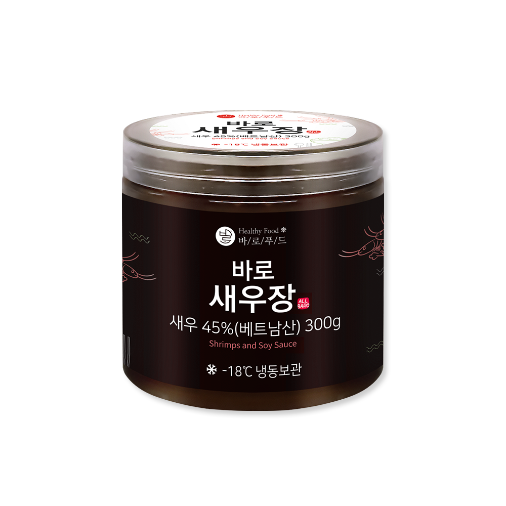 바로푸드 올바로 새우장 300g 일식 셰프 특제소스 간장 깐새우 혼밥 반찬 밥도둑