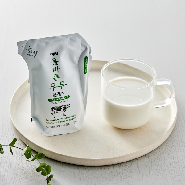 [특가] 비락 올바른 클래식우유 200ml(낱개) 대표이미지 섬네일
