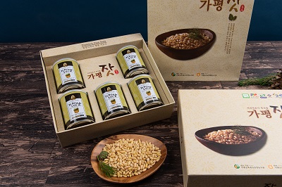 [가평군축령산잣영농조합]유기농인증 가평잣 황잣, 백잣선물세트 140g x 5개입