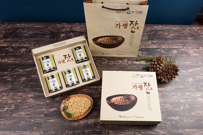 [가평군축령산잣영농조합]유기농인증 가평잣 황잣, 백잣선물세트 140g x 5개입 대표이미지 섬네일