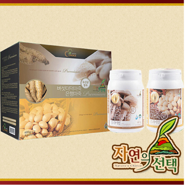 프리미엄 마죽선물세트 1호 1.2kg (은행마죽600g+버섯더덕마죽600g) 대표이미지 섬네일
