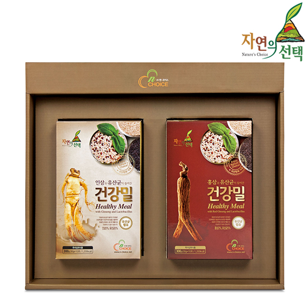 [10+1] 건강밀선물세트 2호 600g (인삼건강밀300g+홍삼건강밀300g)