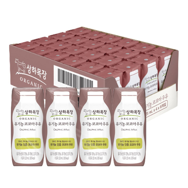 상하목장 유기농 코코아우유(125ml*24개) 대표이미지 섬네일