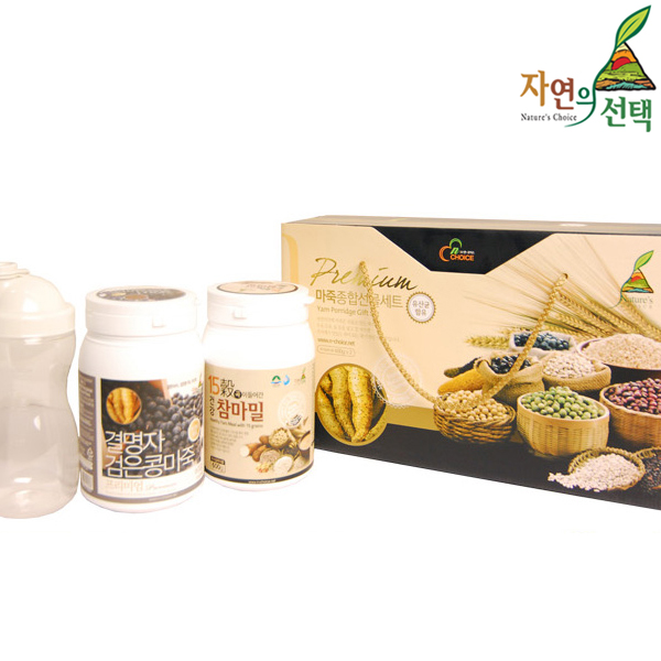 [10+1] 마죽종합선물세트 2호 1.2kg (검은콩마죽600g+15곡참마밀600g+쉐이크컵)